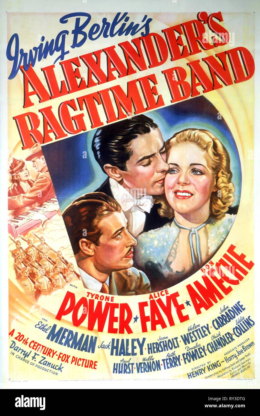 AMECHE,POWER,POSTER, ALEXANDER'S RAGTIME BAND, 1938 Stock Photo