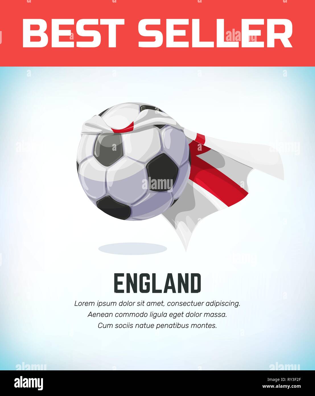 England football or soccer ball. Football national team. Vector ...