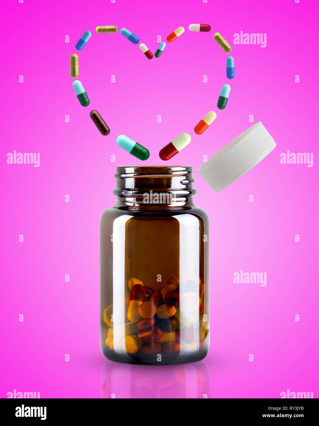 Download Pink Pills Bottle High Resolution Stock Photography And Images Alamy PSD Mockup Templates
