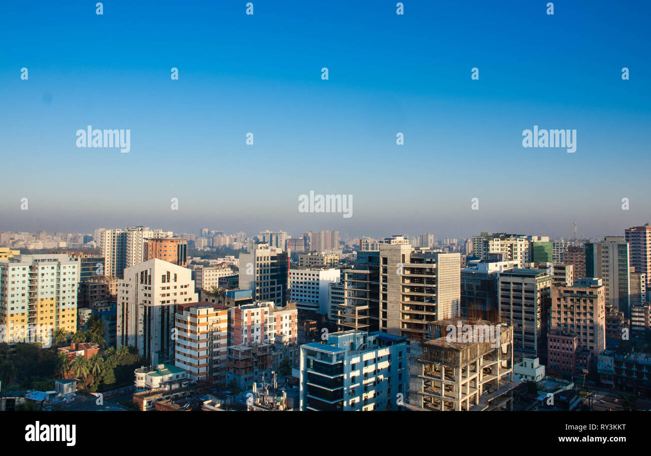 Top view city at dhaka,Bangladesh Stock Photo