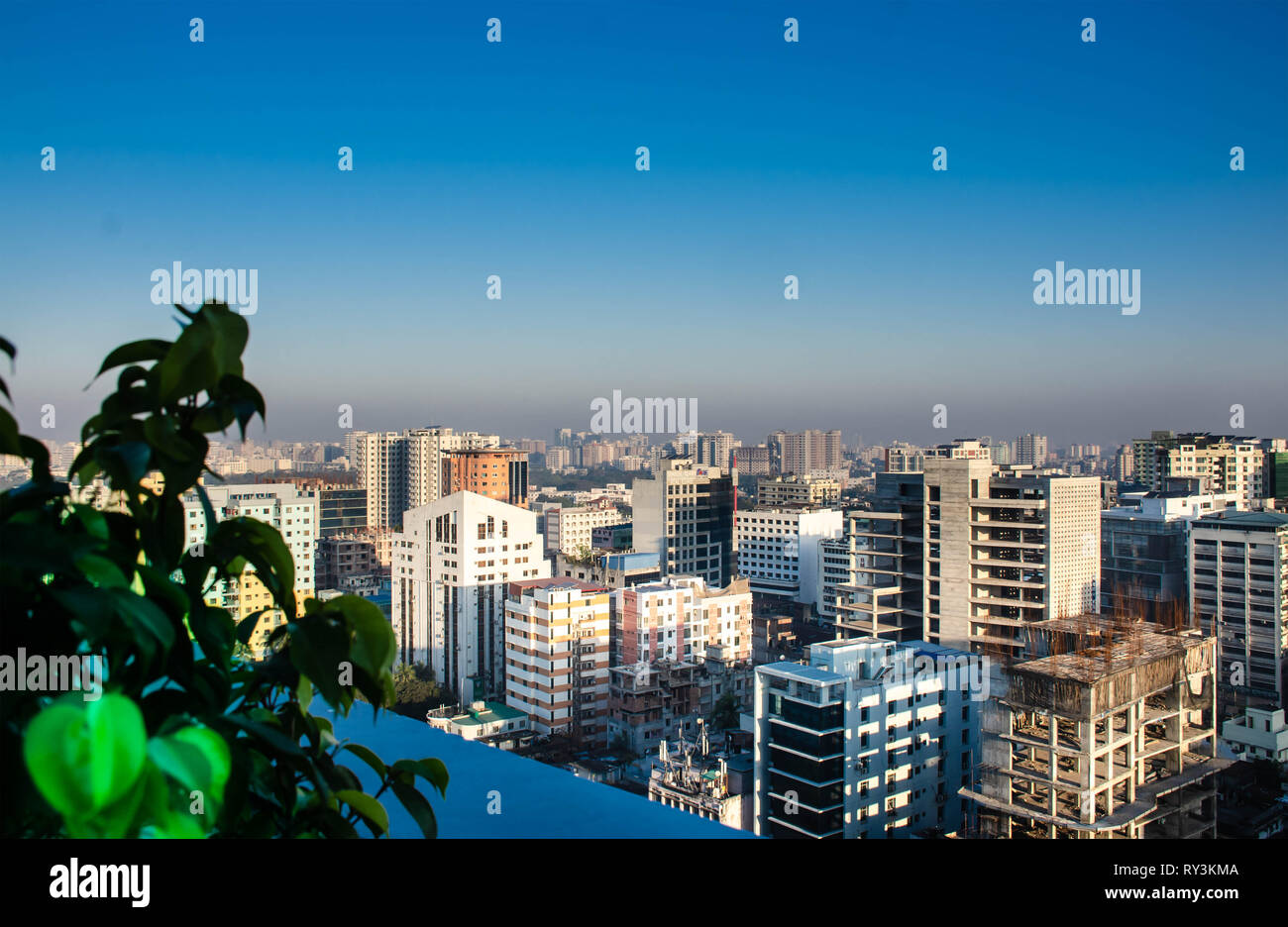 Top view city at dhaka,Bangladesh Stock Photo