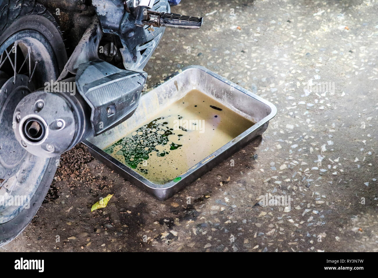 when you change Engine oil and it has milk color. This is caused by