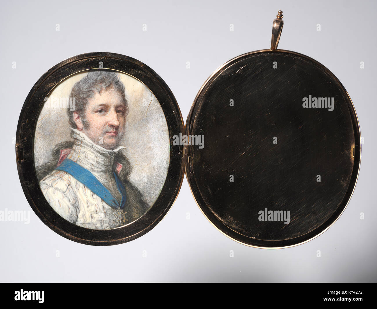 Portrait of Louis-Philippe, Duke of Orléans, later King of the French, 1804. Richard Cosway (British, 1742-1821). Watercolor on ivory in a gold locket frame; framed: 7.5 x 6.6 cm (2 15/16 x 2 5/8 in.); unframed: 6.3 x 5.4 cm (2 1/2 x 2 1/8 in Stock Photo