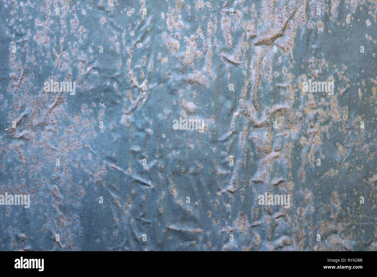 Aged galvanized steel plate. Metallic background texture Stock Photo