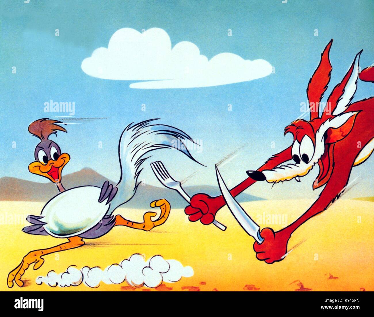 RUNNER,COYOTE, THE BUGS BUNNY ROAD RUNNER MOVIE, 1979 Stock Photo