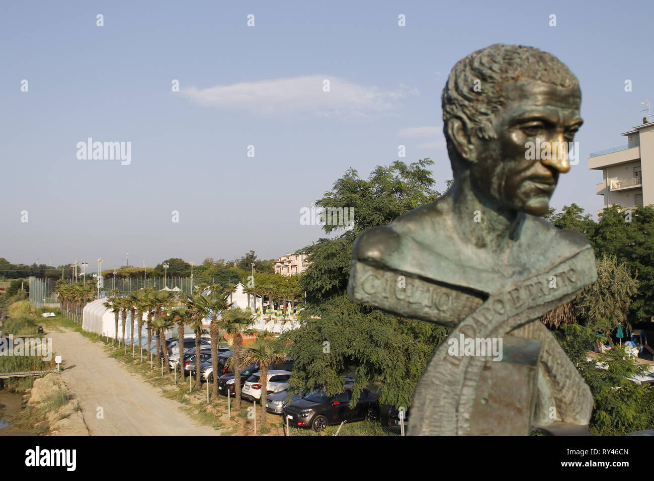 The statue on the Rubicon River celebrates the passage of January 10