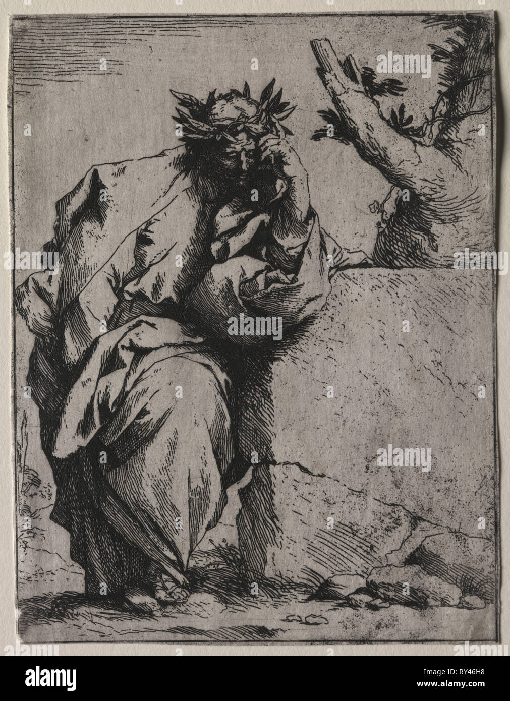 Virgil. Jusepe de Ribera (Spanish, 1591-1652). Etching Stock Photo