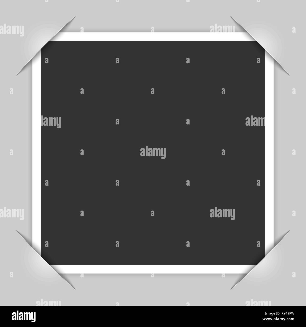 Realistic photo frame corners. Vector illustration Stock Vector Image ...