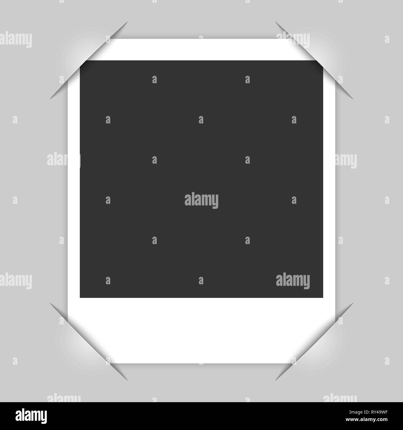 Realistic photo frame corners. Vector illustration Stock Vector Image ...
