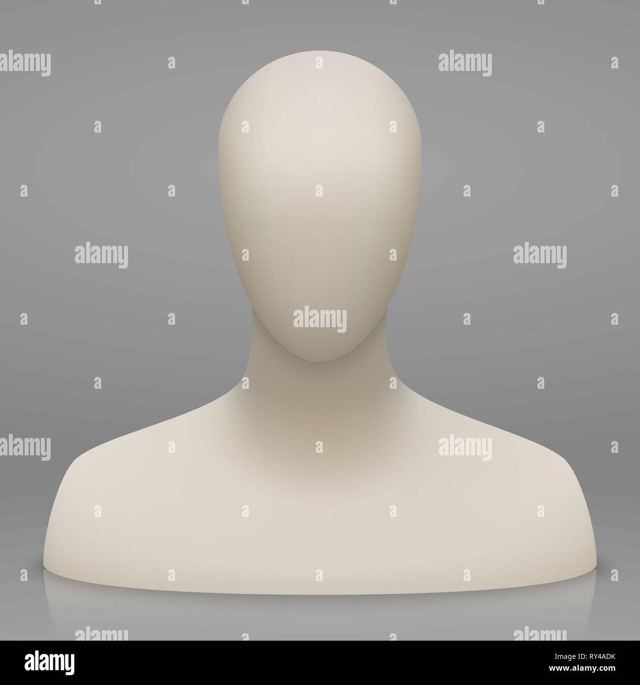 3d faceless mannequin bust and head Stock Vector Image & Art - Alamy