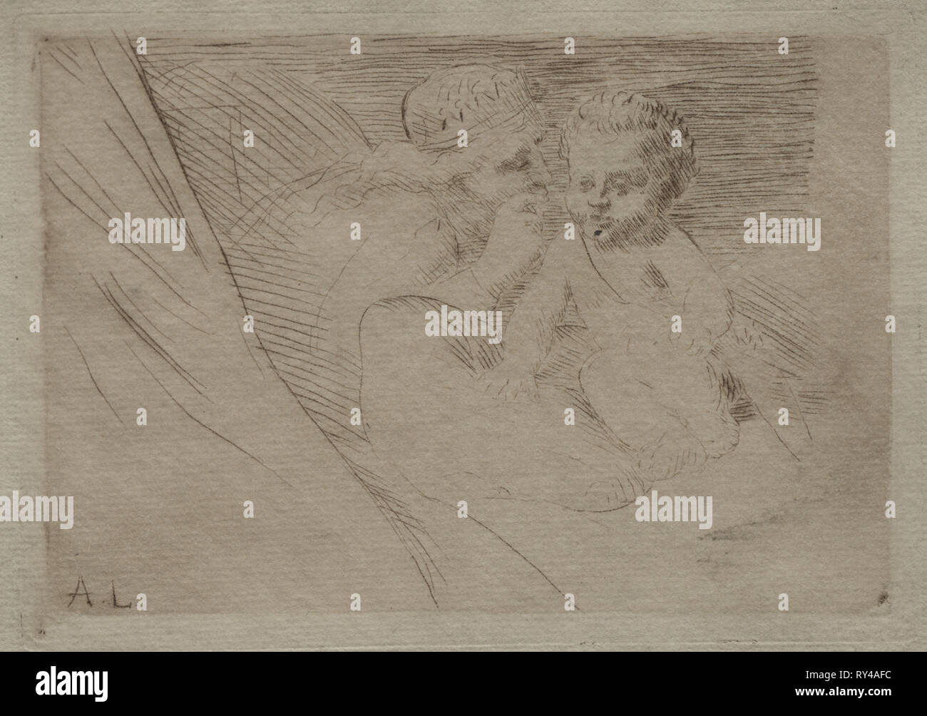 Mab et Cupidon. Alphonse Legros (French, 18371911). Drypoint Stock