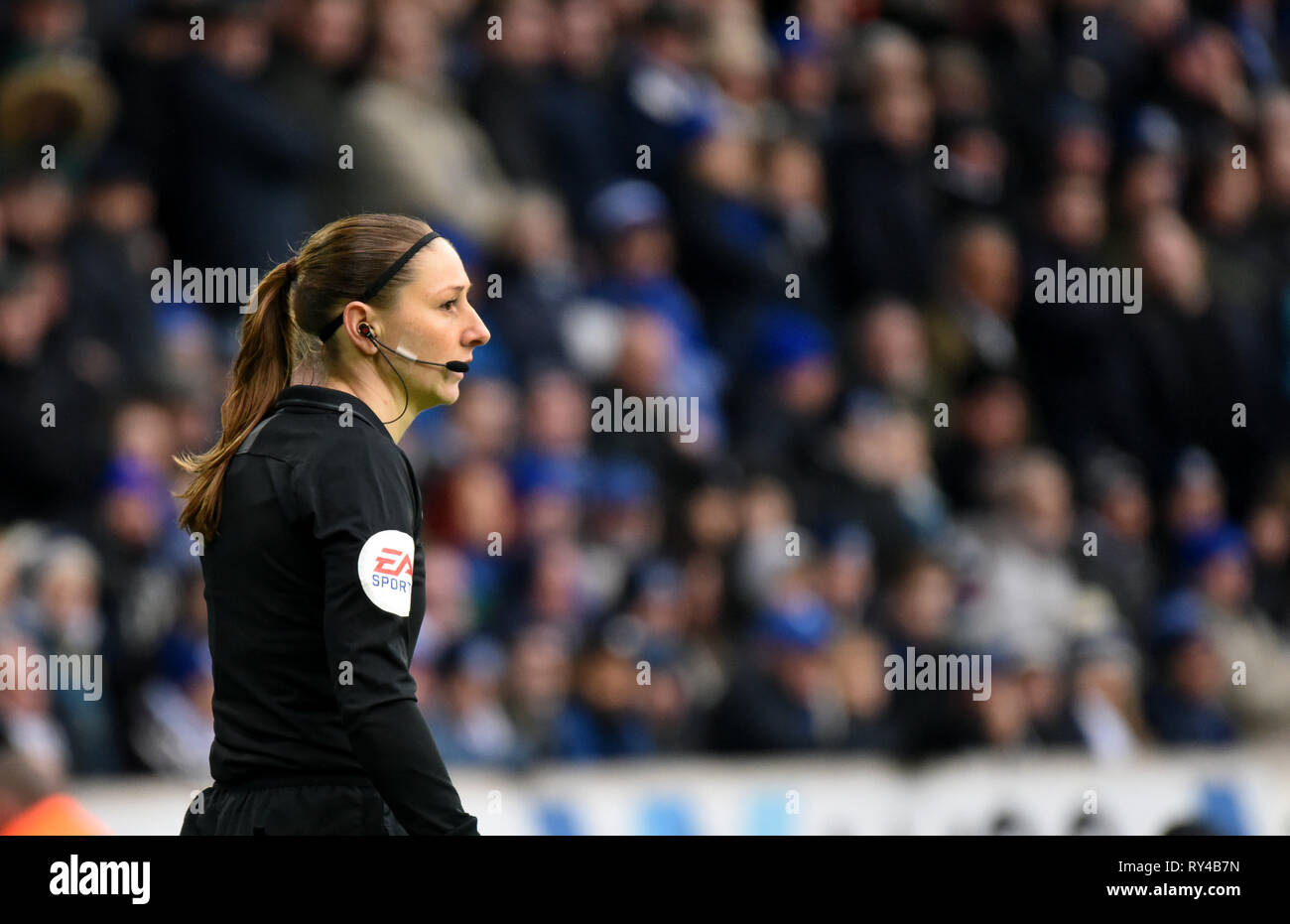 Sian Massey-Ellis English football match official who officiates generally in the role of assistant referee Stock Photo