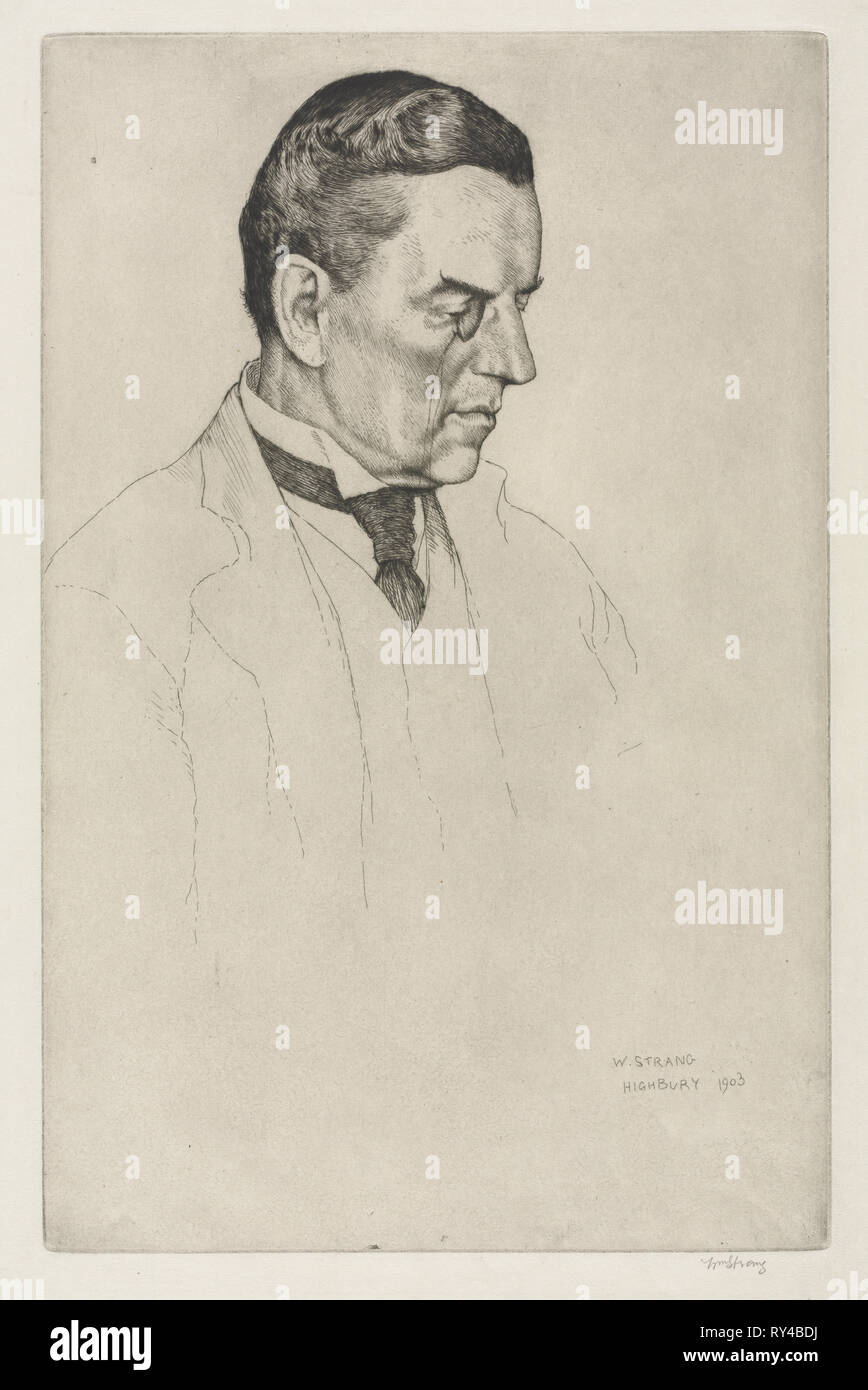 The Right Honorable Joseph Austen Chamberlain, 1903. William Strang (British, 1859-1921). Etching Stock Photo
