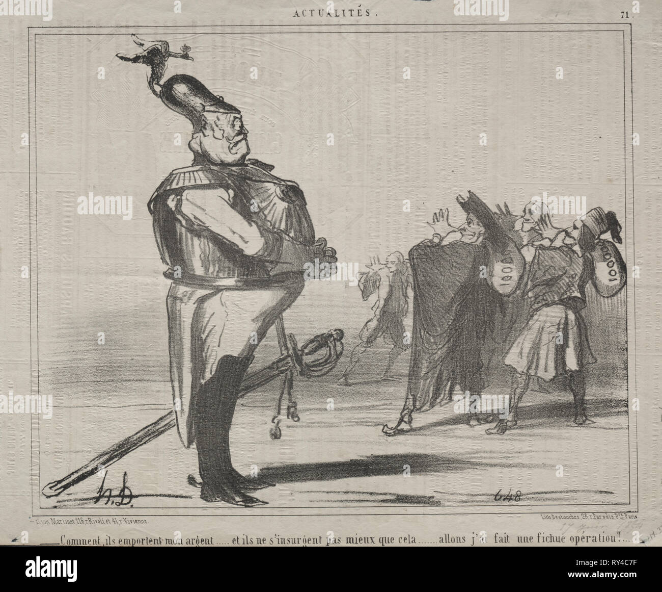 Honoré daumier lithograph 1854 hi-res stock photography and images - Alamy, image size:1300x1161