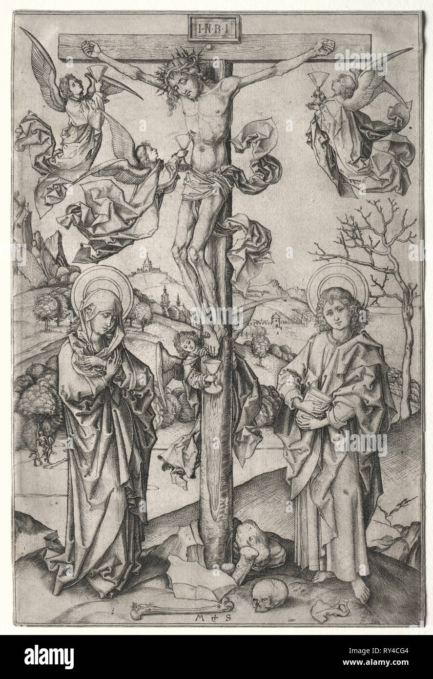 19世紀 仏画集Scheveningen par Marsアンティークイラスト Crucifixion of angels hi-res stock photography and images