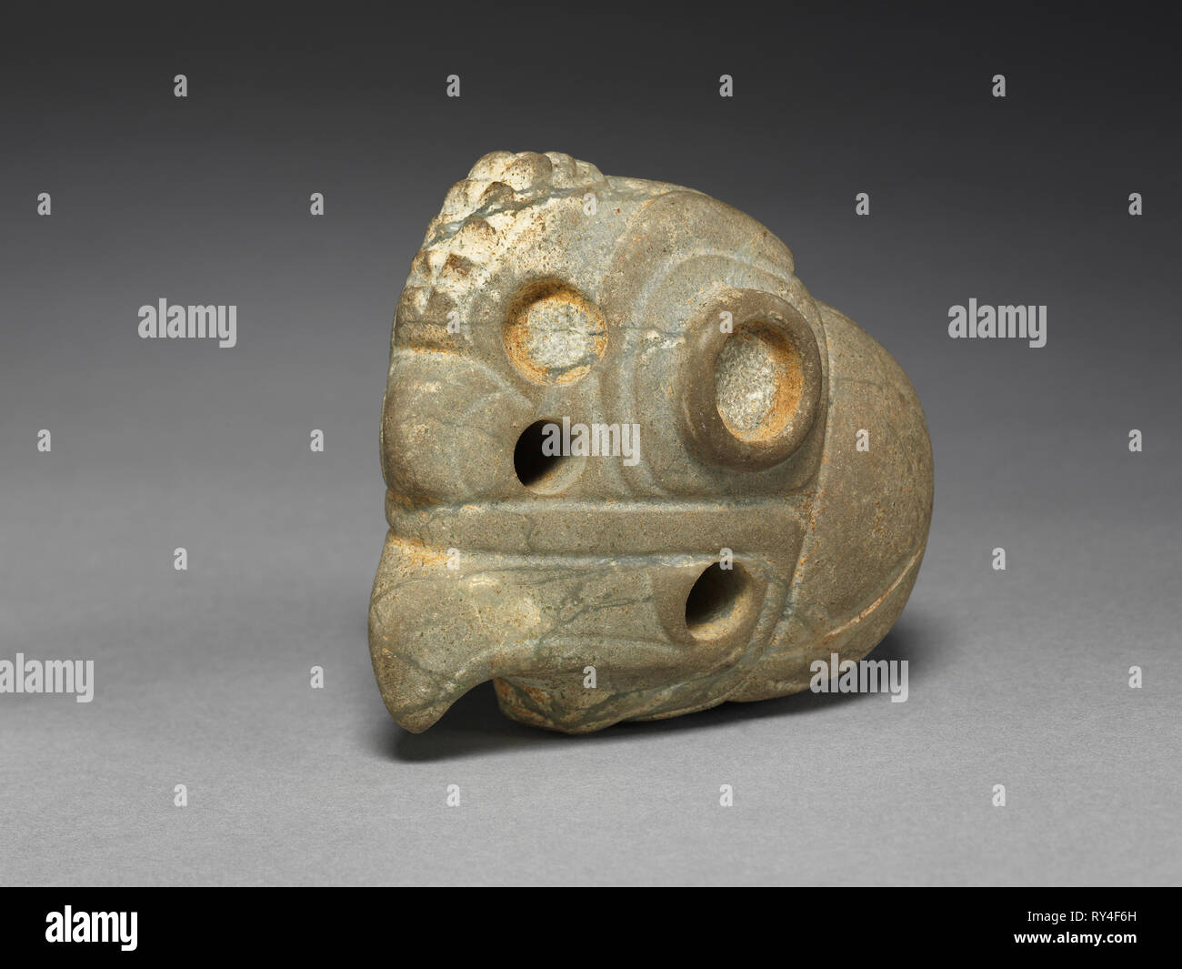 Ceremonial Mace (Club) Head: Bird (Male Curassow?), 300 BC - AD 600. Costa Rica, Southern Nicoya region, 4th century BC - AD 7th century. Stone Stock Photo