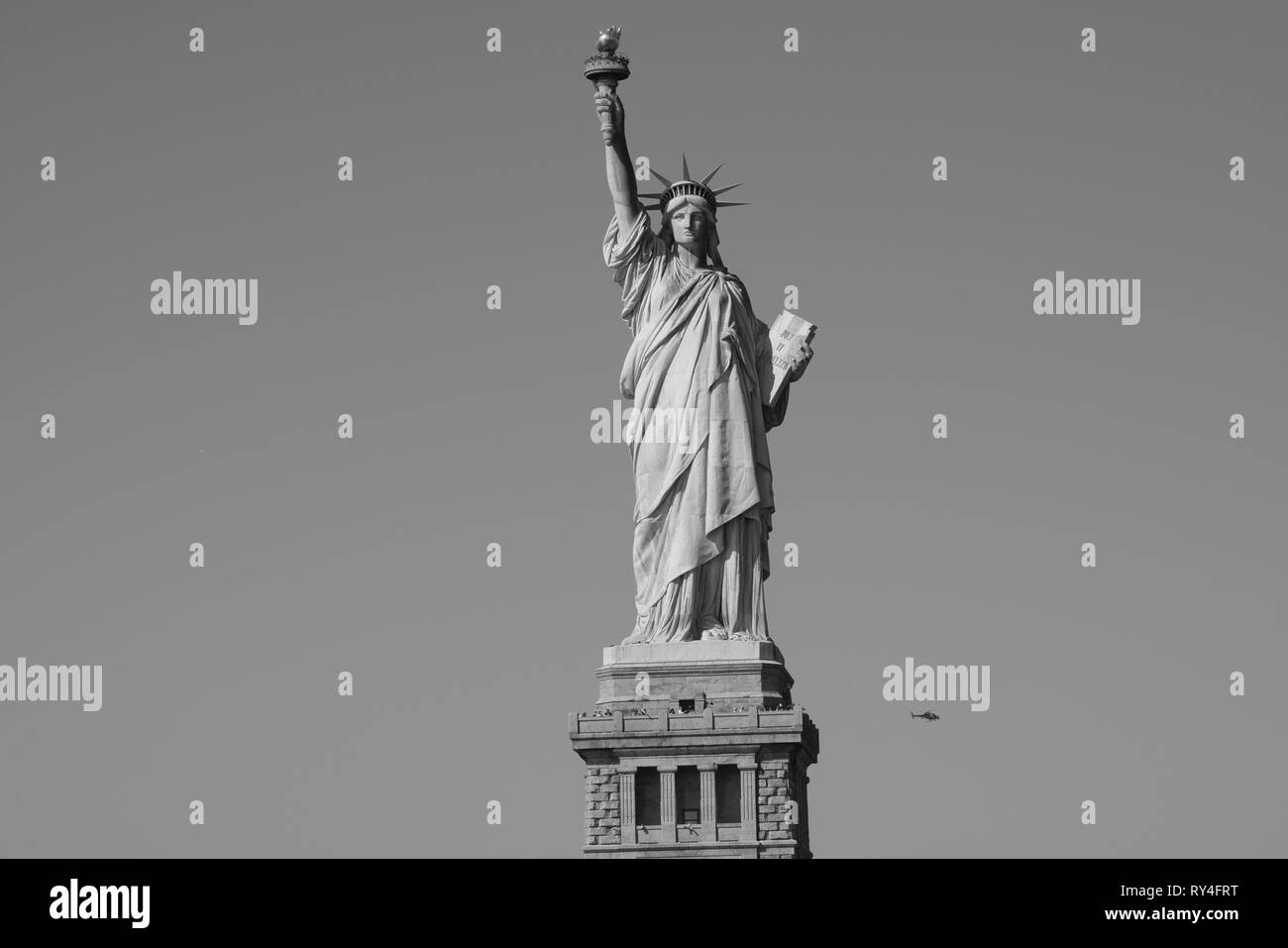 statute of liberty - black & white shot 2016 Stock Photo