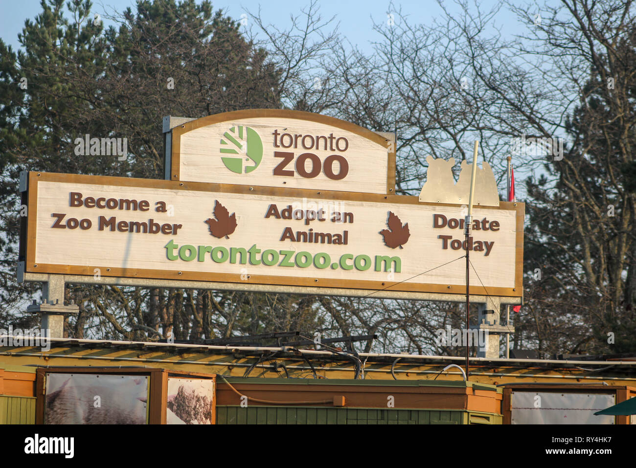 Sign Of The Toronto Zoo At Entrance In Toronto Canada Toronto Zoo Is Canadian The Largest Zoo With Over 5 000 Animals Stock Photo Alamy