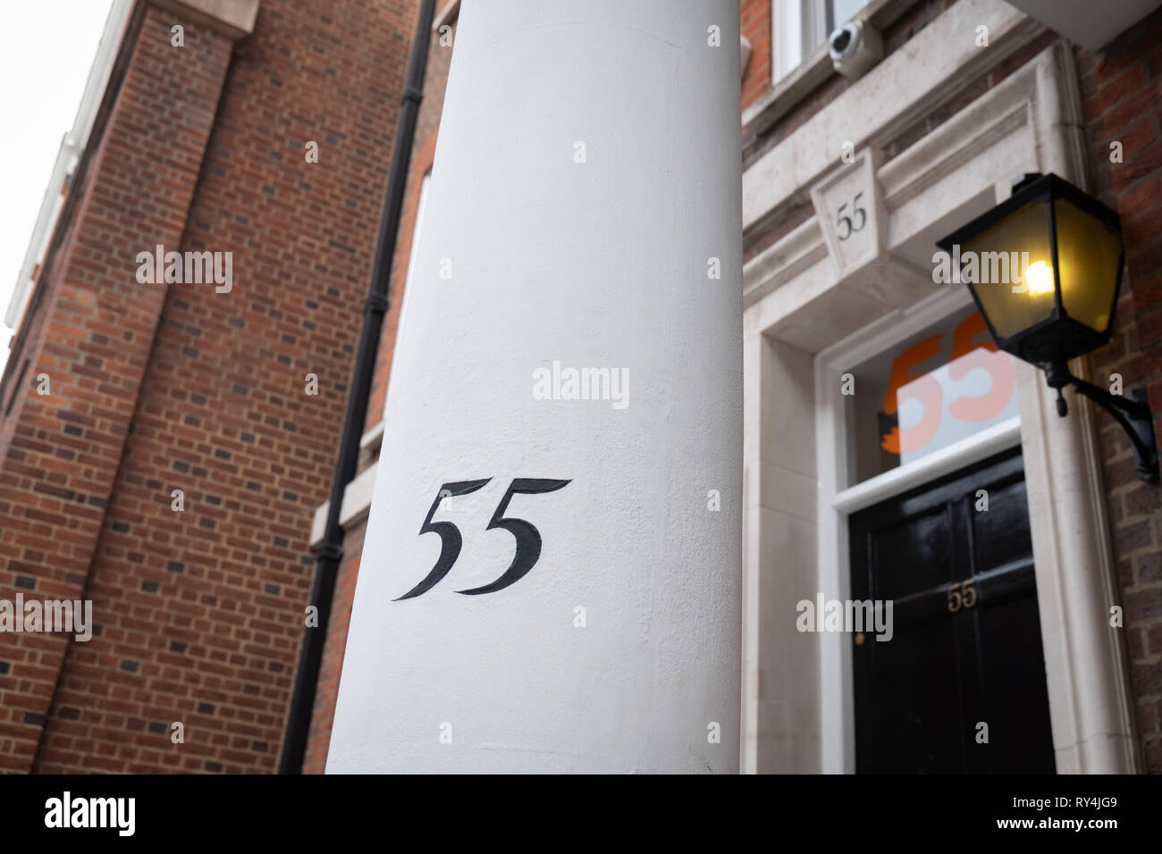 55 Tufton Street, Westminster, London. Stock Photo