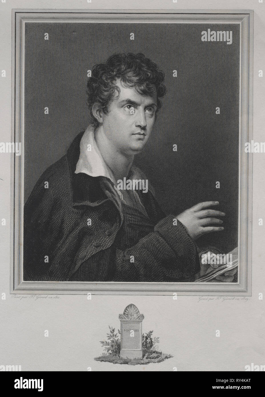 François Joseph Talma, 1829. François Girard (French, 1787-1870). Engraving Stock Photo