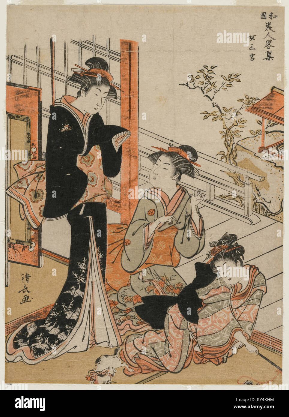 Three Women From The Series A Brief Collection Of Japanese Beauties 1781 Torii Kiyonaga Japanese 1752 1815 Color Woodblock Print Sheet 25 2 X 18 4 Cm 9 15 16 X 7 1 4 In Stock Photo Alamy
