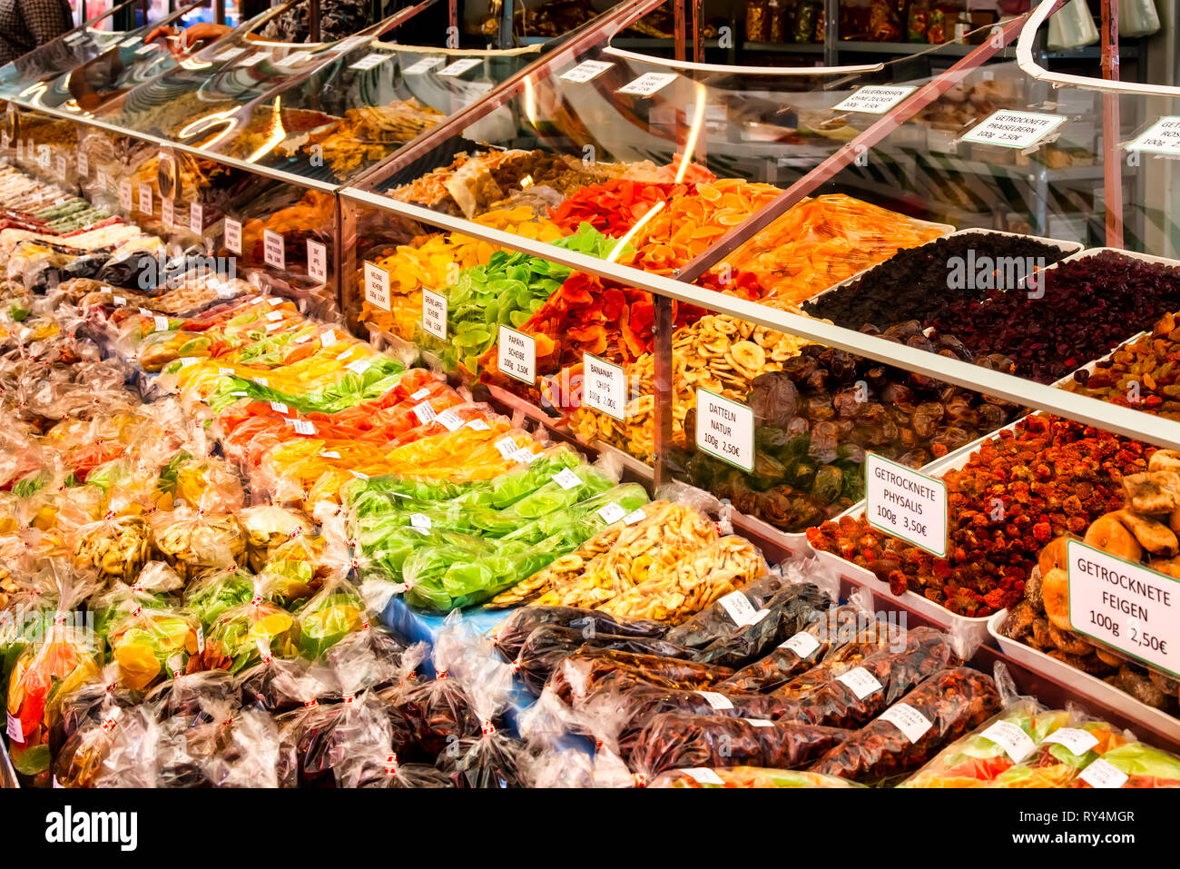 Vienna - Austria, Naschmark,  Market - Retail Space, Austria, Food Stock Photo