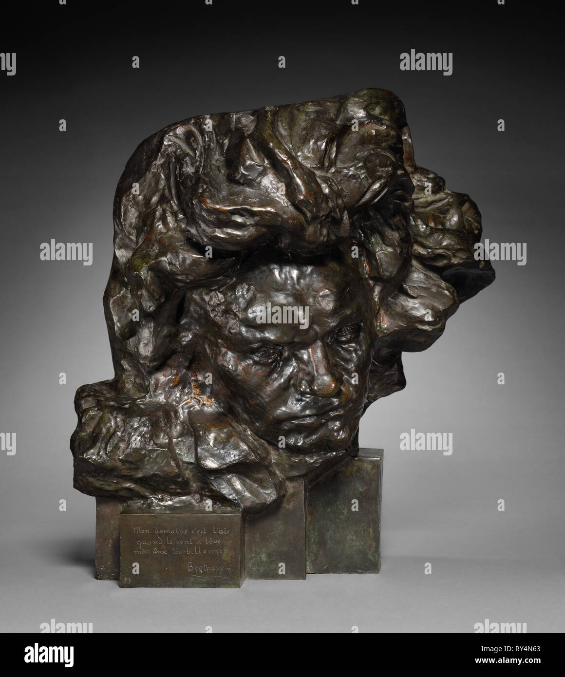 Head of Beethoven, 1891. Emile Antoine Bourdelle (French, 1861-1929). Bronze; overall: 59.2 x 42 x 52.1 cm (23 5/16 x 16 9/16 x 20 1/2 in Stock Photo