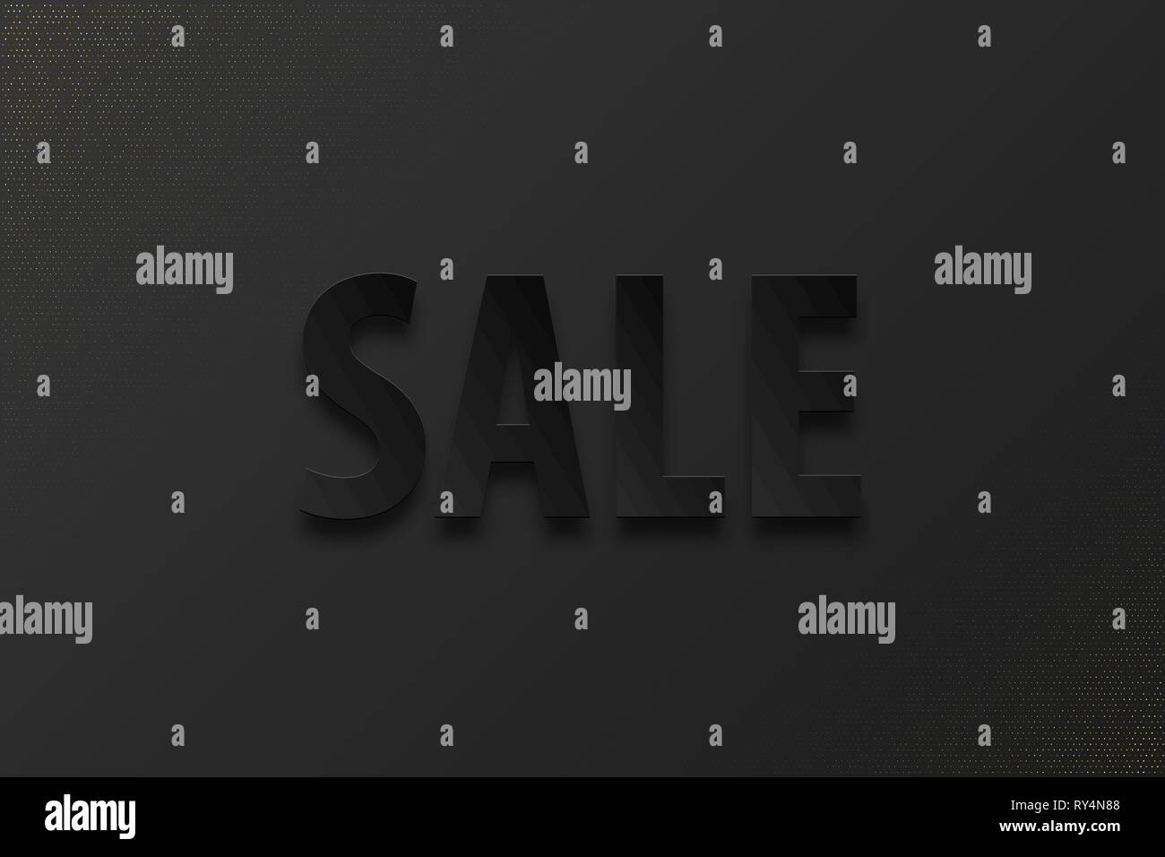 Paper cut black friday 3d web backdrop Stock Vector