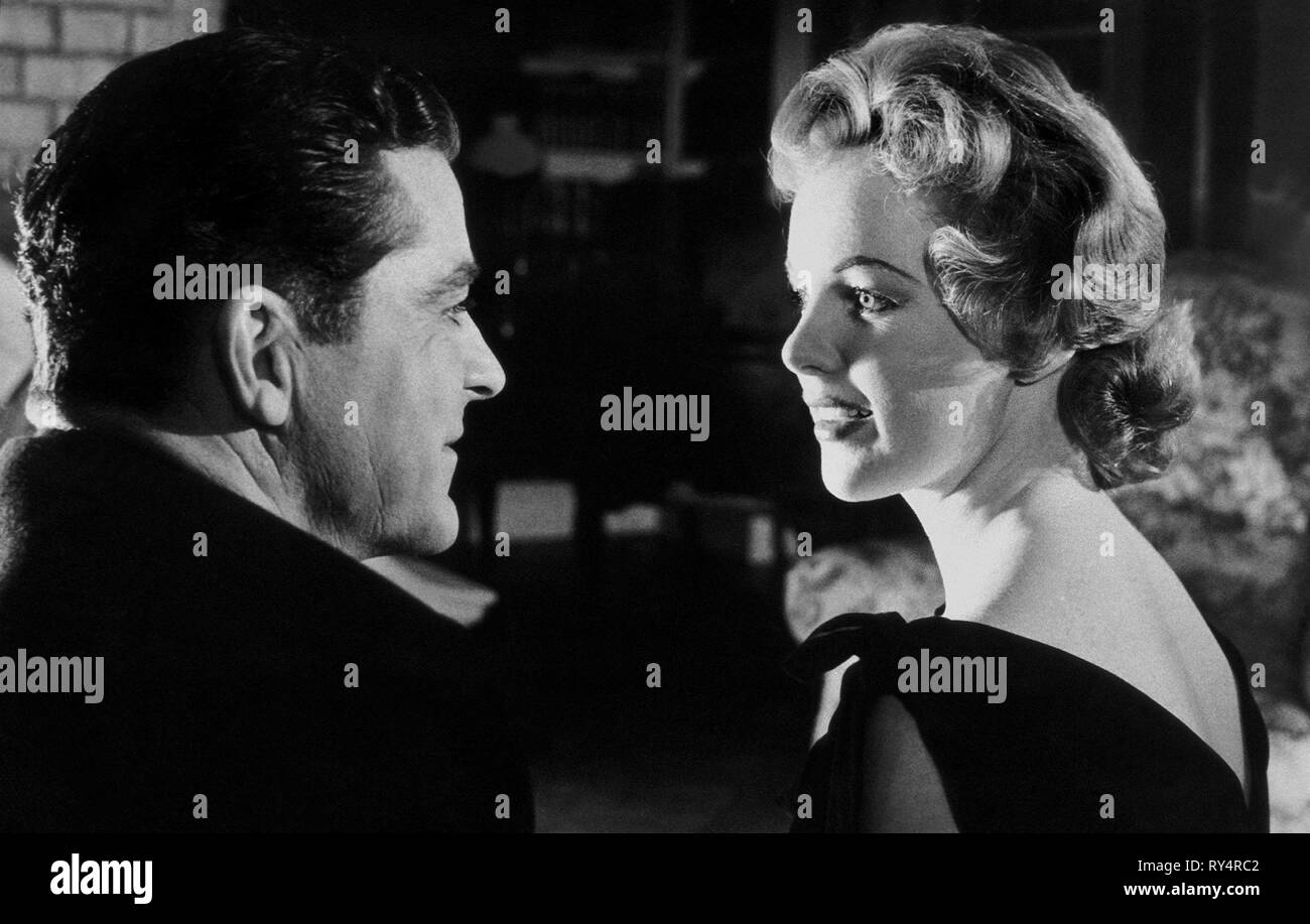 ANDREWS,CUMMINS, NIGHT OF THE DEMON, 1958 Stock Photo