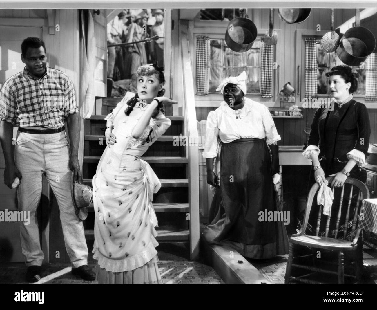 ROBESON,DUNNE,MCDANIEL, SHOW BOAT, 1951 Stock Photo