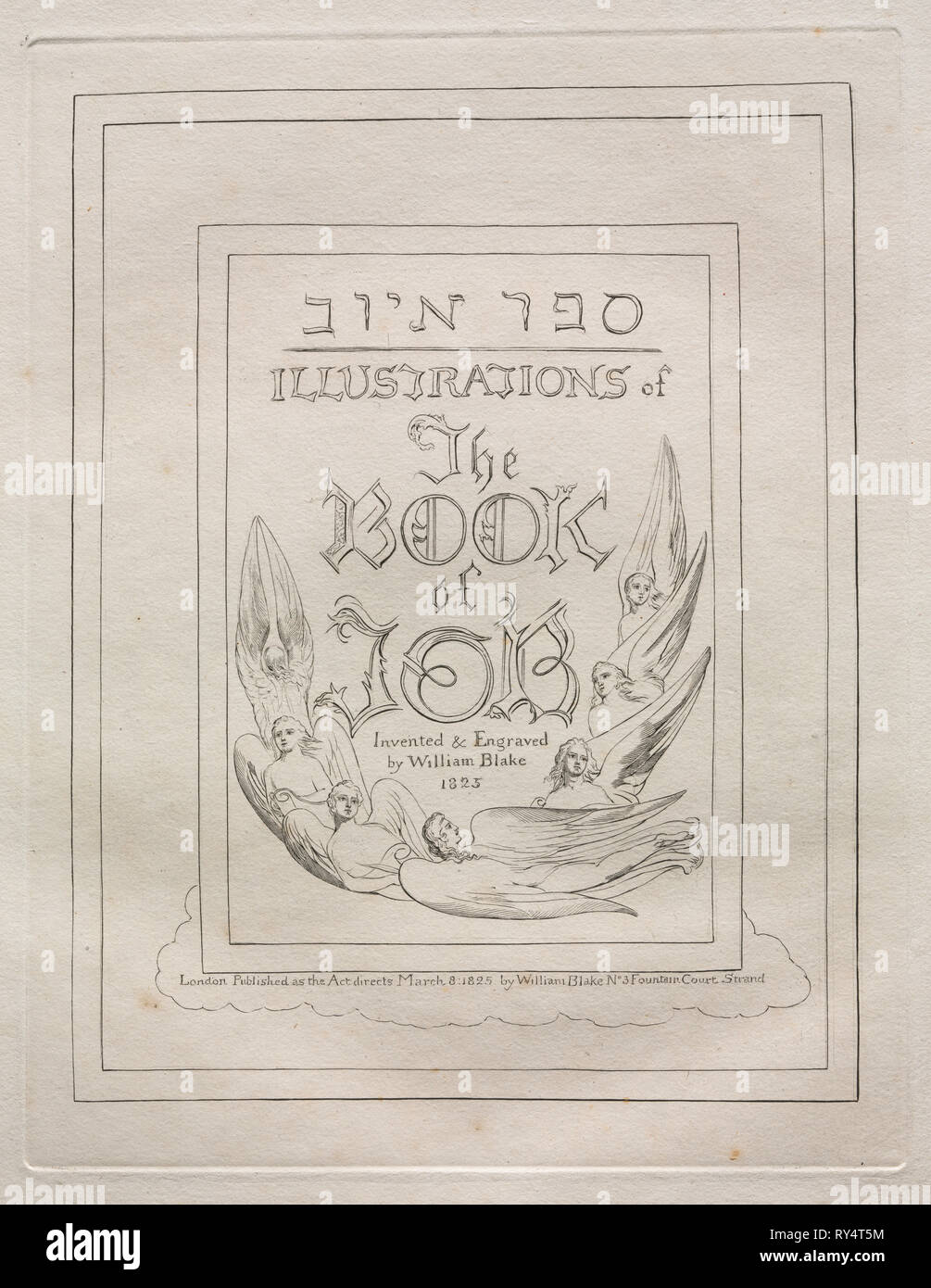 The Book of Job, 1825. William Blake (British, 1757-1827). Engraving Stock Photo