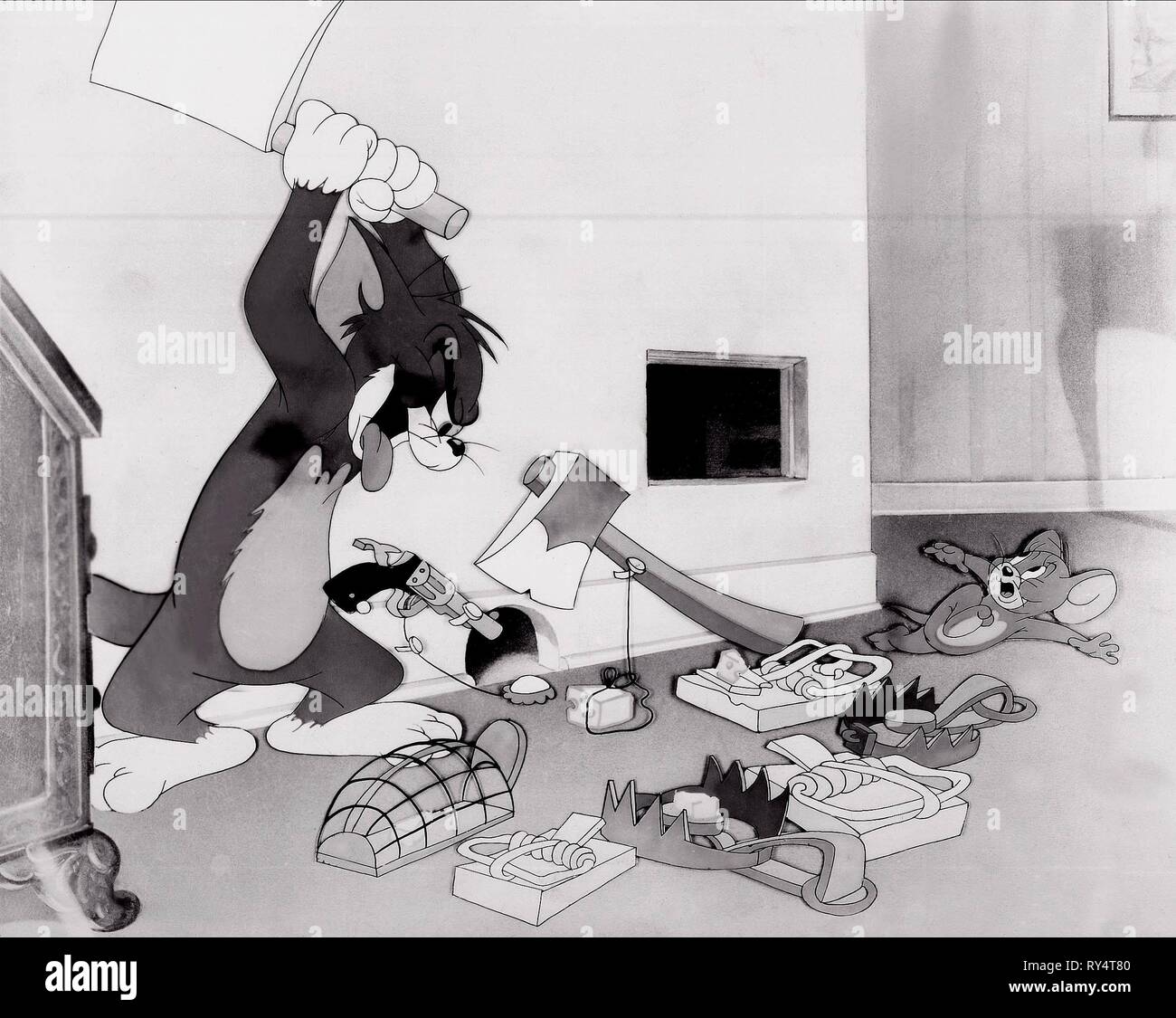 CAT,MOUSE, TOM and JERRY, 1949 Stock Photo