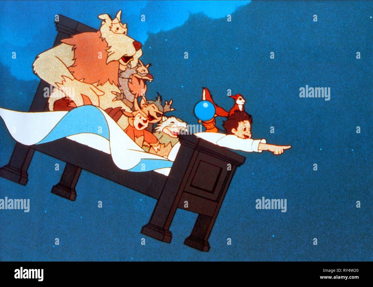 LITTLE NEMO ON FLYING BED, LITTLE NEMO: ADVENTURES IN SLUMBERLAND, 1989 Stock Photo