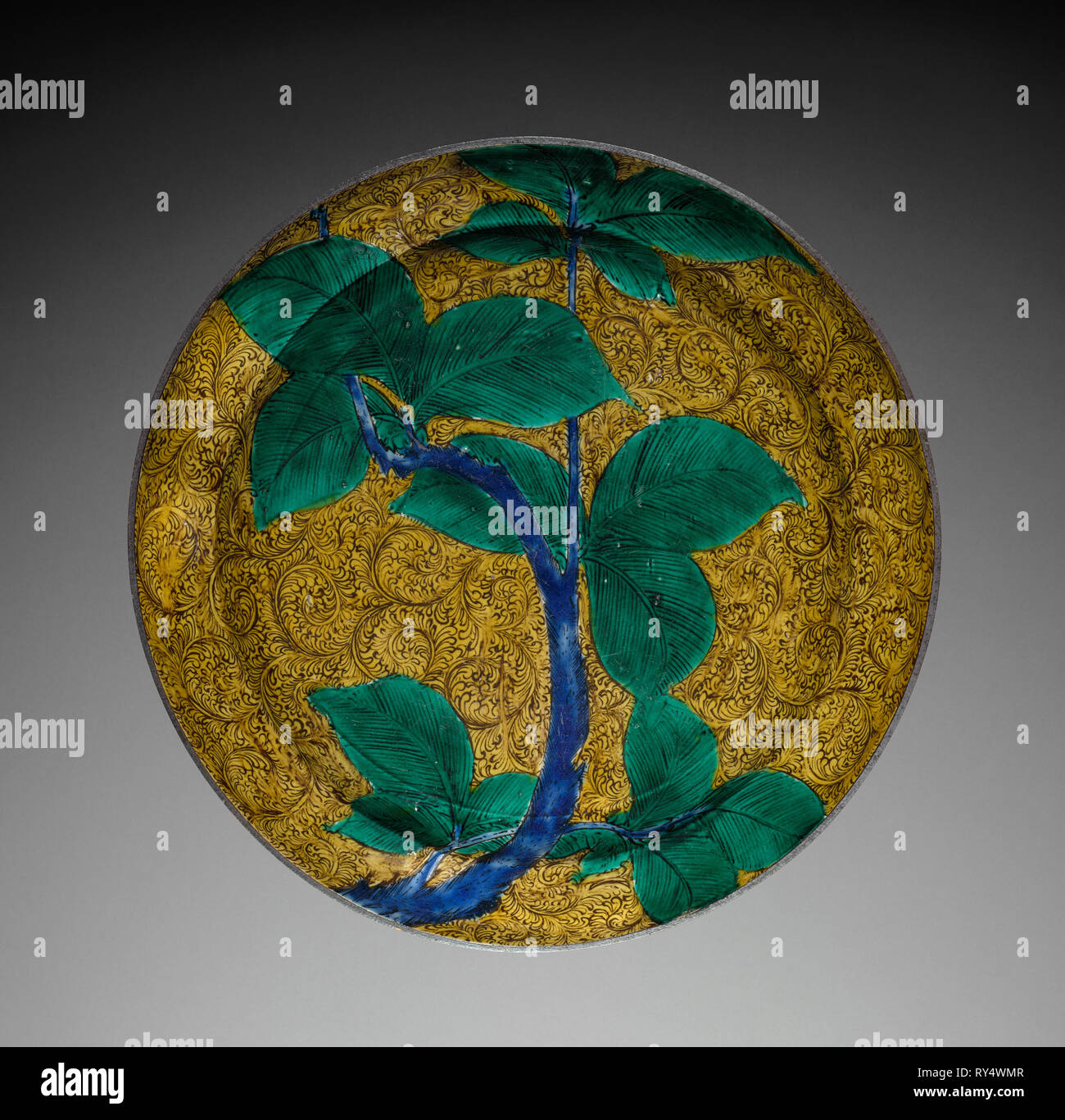Porcelain with underglaze black and overglaze enamel hizen ware hires