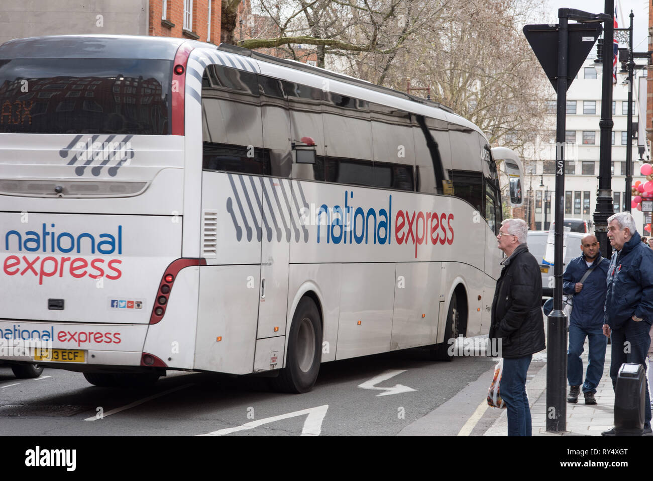 National express bus seen in London Victoria coach station Stock Photo -  Alamy