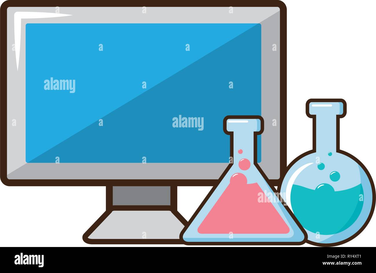 computer test tubes science Stock Vector Image & Art - Alamy