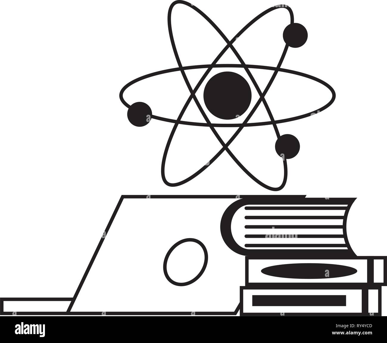 laptop books molecule science Stock Vector Image & Art - Alamy