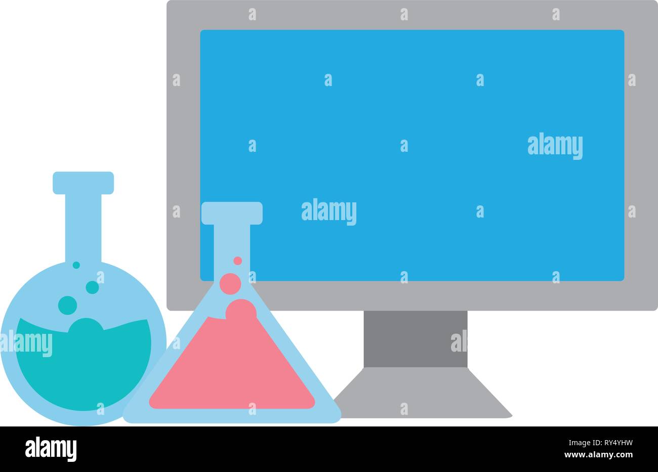 computer test tubes science Stock Vector Image & Art - Alamy