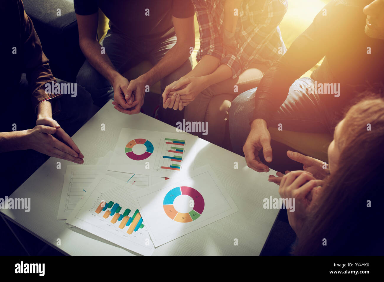 Team of people work together. concept of teamwork and partnership. Stock Photo