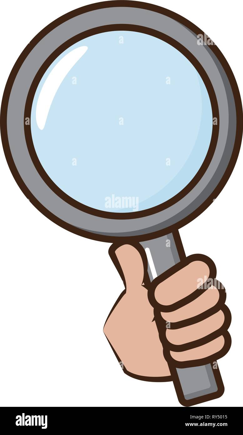 hand holding magnifier Stock Vector Image & Art Alamy
