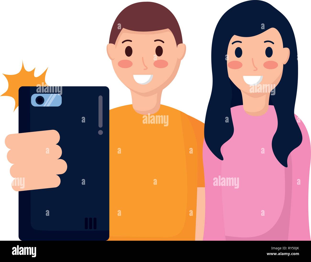 people taking selfie Stock Vector Image & Art - Alamy