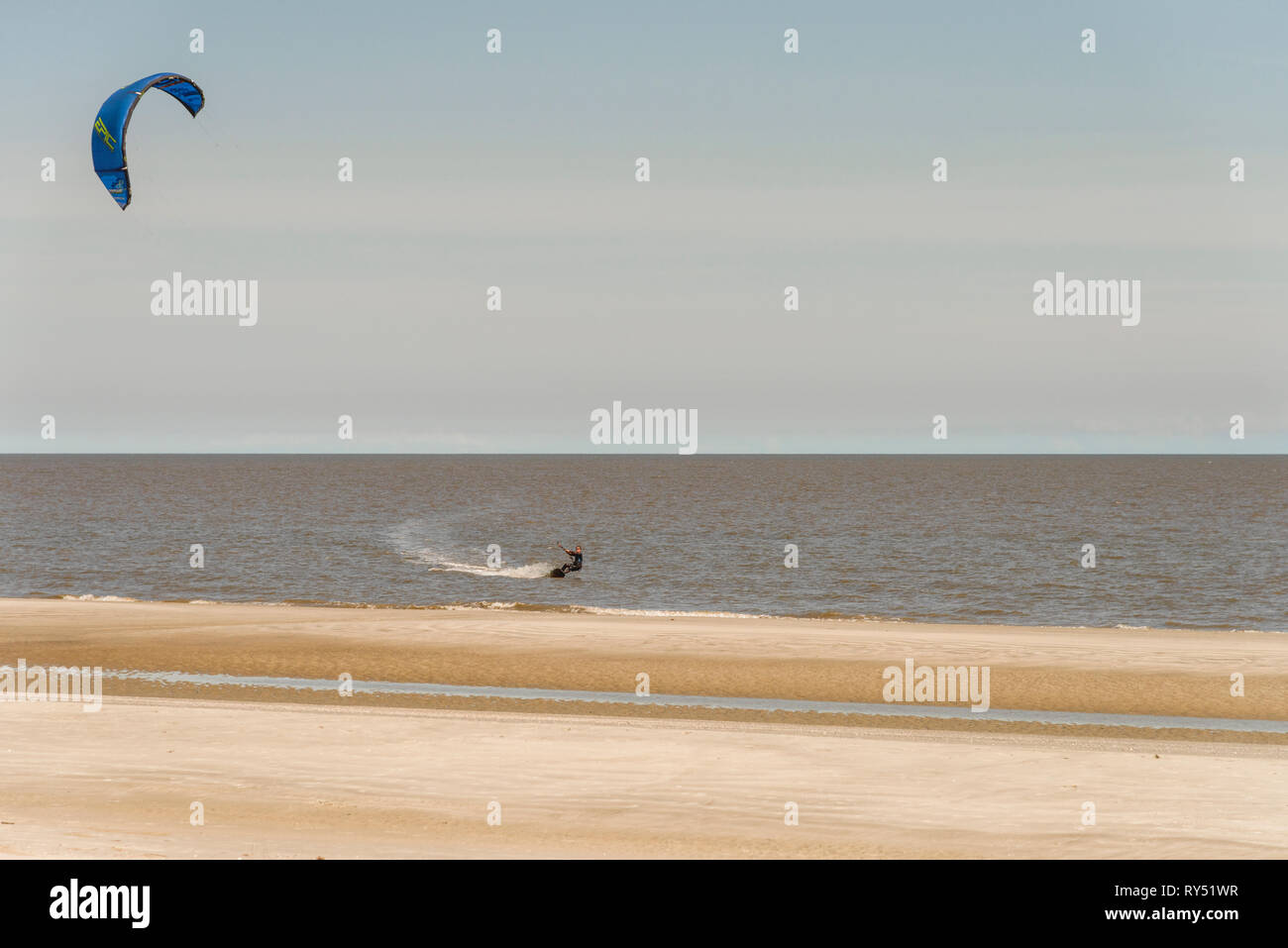 Kiteboarding on Jekyll Island, USA Stock Photo Alamy