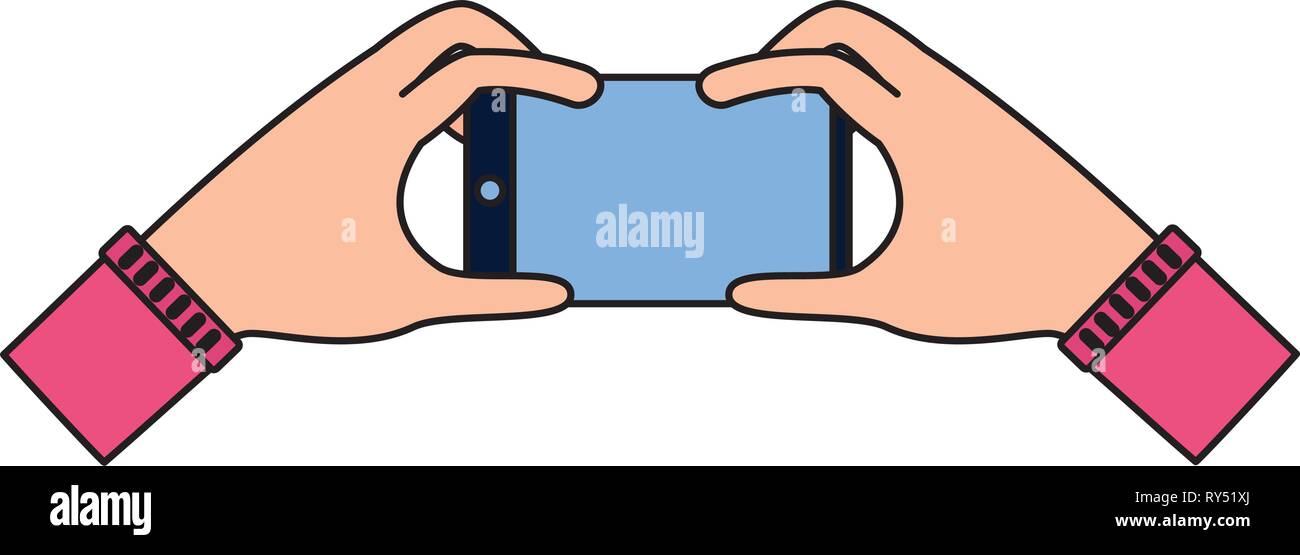 hands with smartphone Stock Vector Image & Art - Alamy