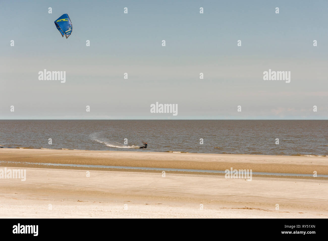 Kiteboarding on Jekyll Island, USA Stock Photo Alamy