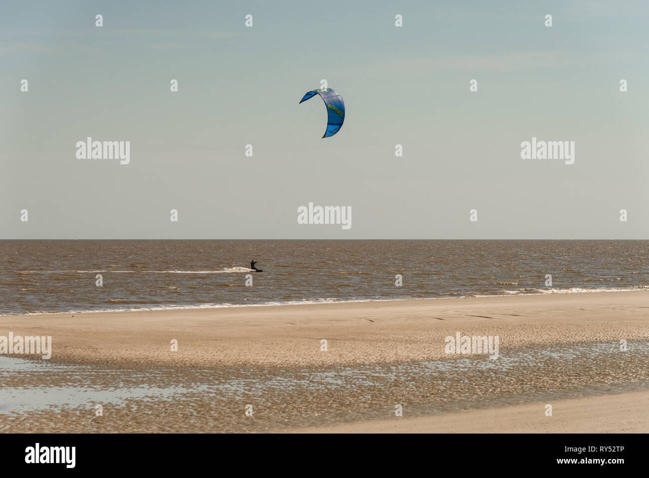 Kiteboarding on Jekyll Island, USA Stock Photo Alamy