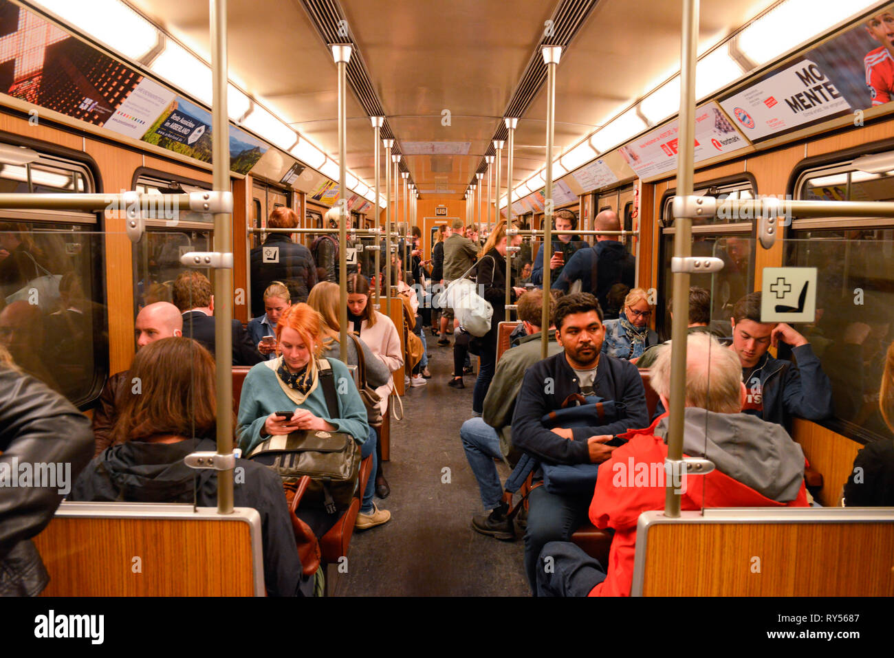 U-Bahn, Muenchen, Bayern, Deutschland Stock Photo