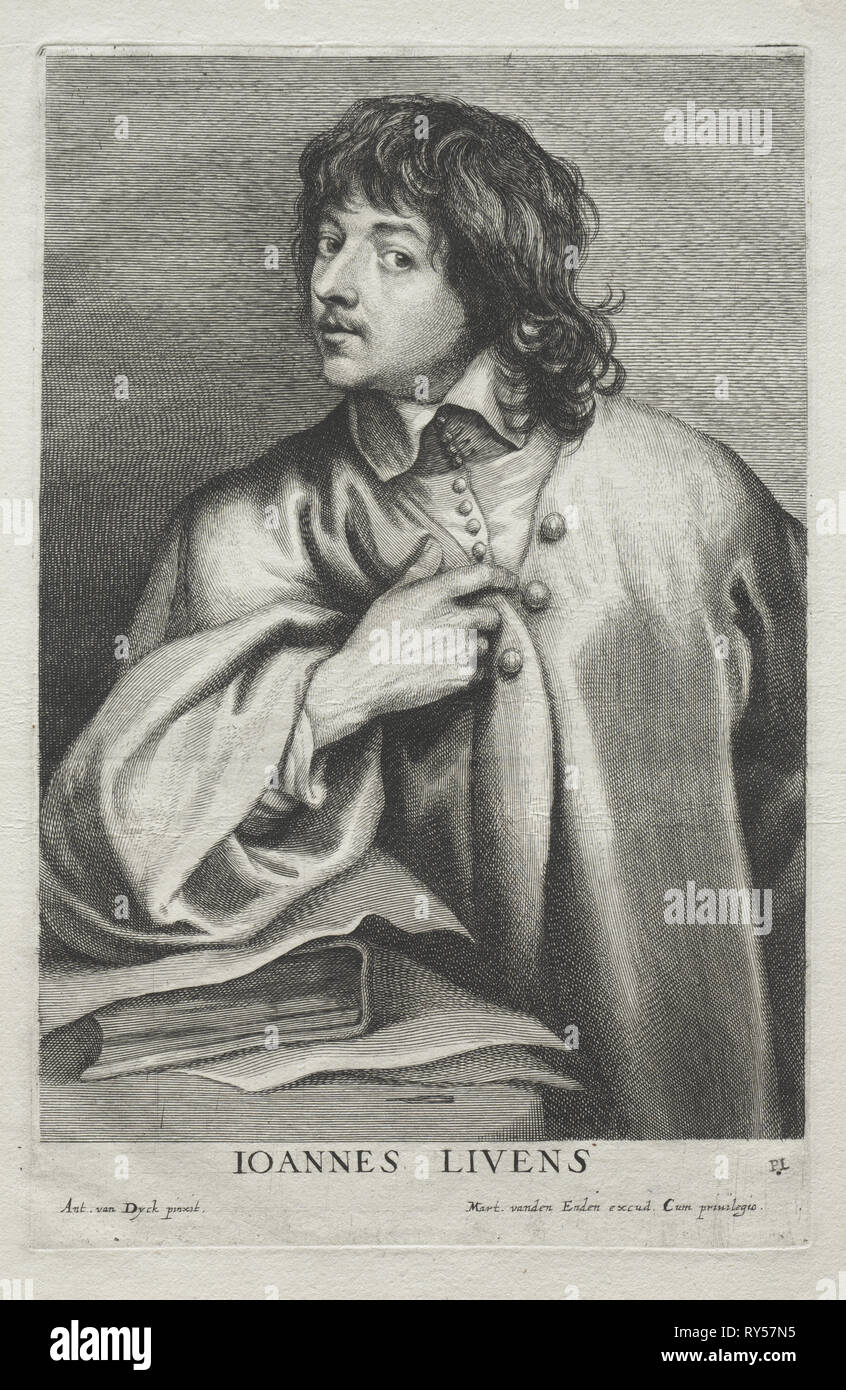 Jan Lievens, 1636-1641. Lucas Emil Vorsterman (Flemish, 1595-1675). Etching and engraving Stock Photo