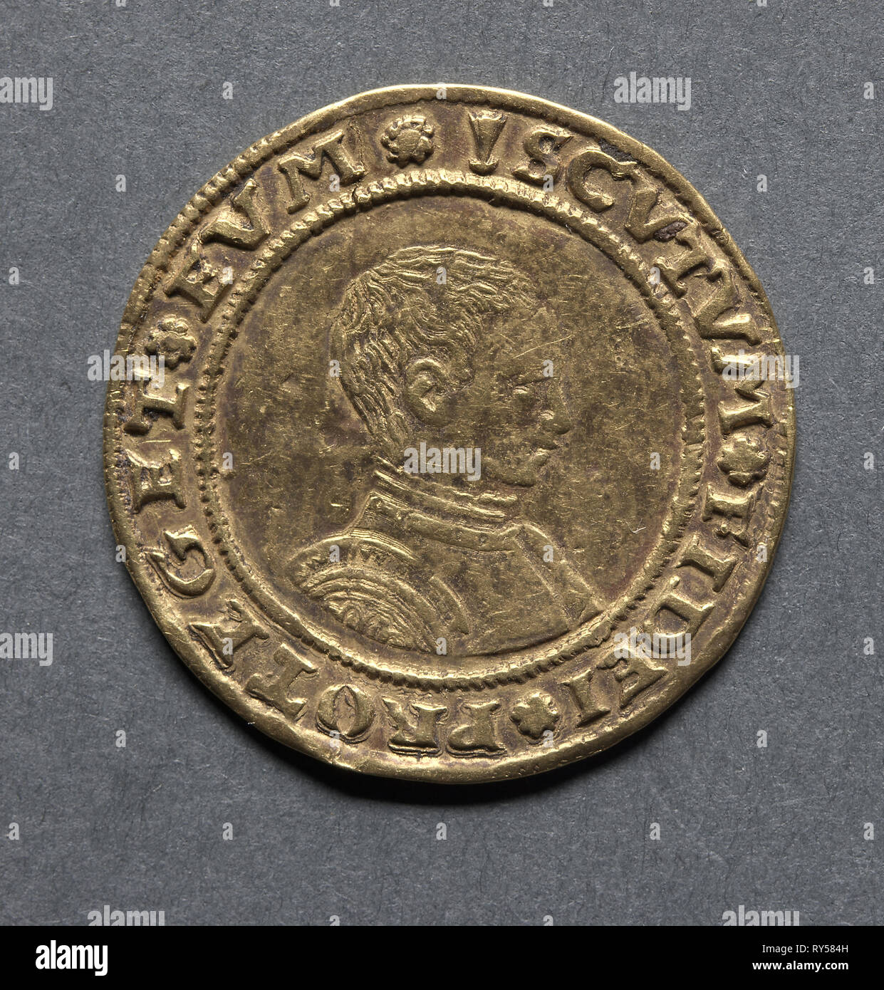 Half Sovereign, 1549-1550. England, Edward VI, 1547-1553. Gold Stock Photo