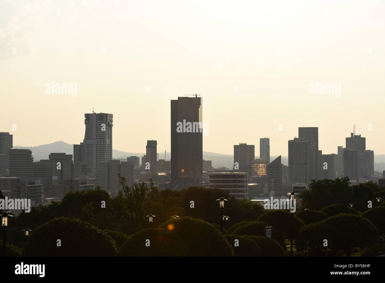 South African Capital City Of Pretoria Horizontal Skyline Stock Photo