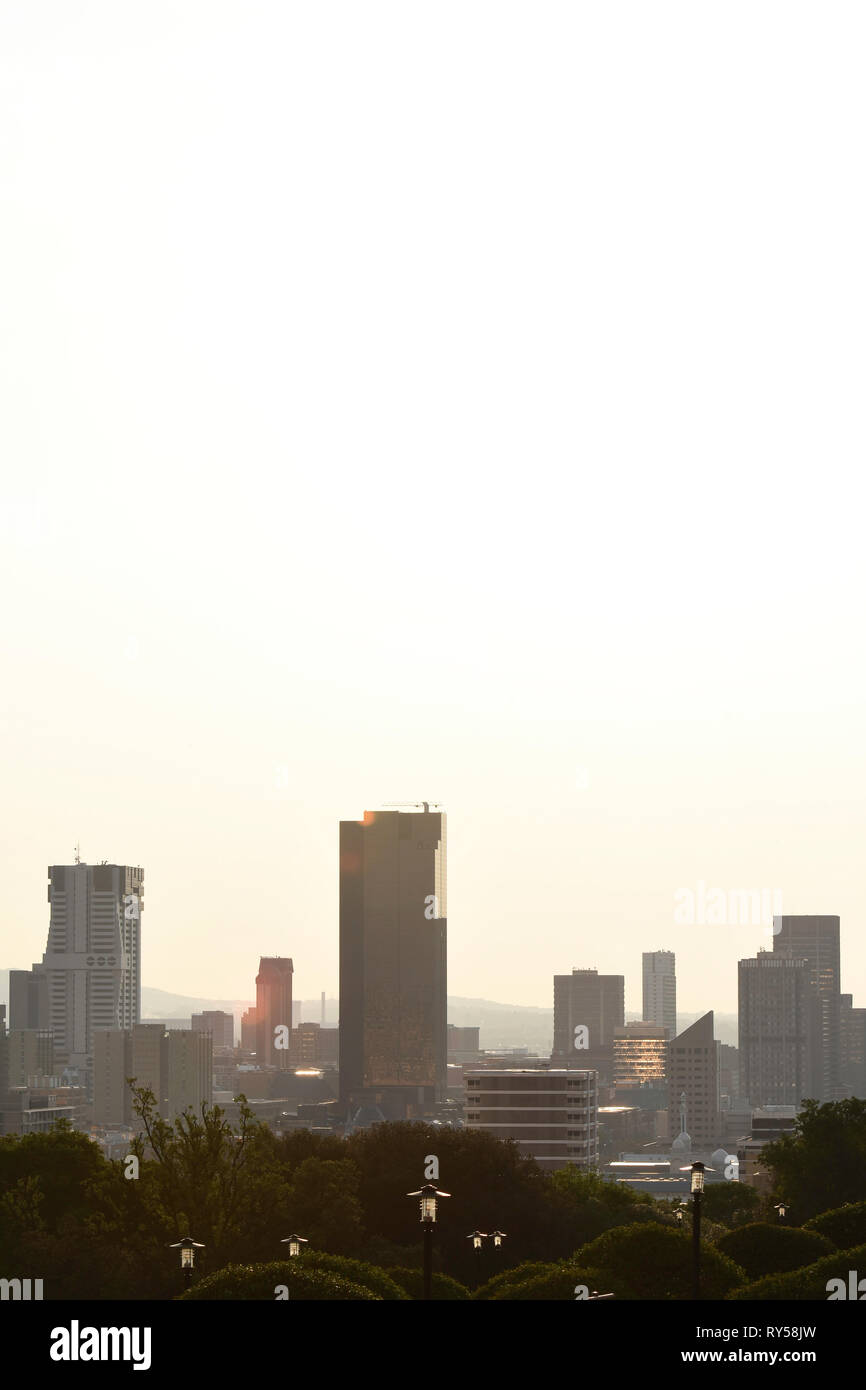 South African Capital City Of Pretoria Vertical Skyline Stock Photo